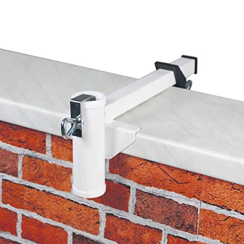 Videx 14214 Sonnenschirmhalter für Mauerwerksbefestigung in weiß von Videx