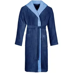 Bugatti Bademantel Stefano, Blau, Gr. S - Modischer Frottier-Bademantel aus 100% Baumwolle, besonders flauschig und hautfreundlich, ideal für entspannte Momente in hochwertiger Qualität.
