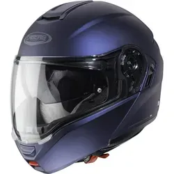 Caberg Levo Klapphelm, blau, Größe S für Männer - Motorradhelm mit Klappmechanismus, Einhandbedienung und Jethelm-Funktion für flexibles Fahren.