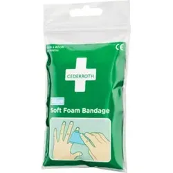 Cederroth Schaumbandage blau 6cm x 40cm - vielseitig einsetzbar als Pflaster und Bandage, ideal für kleine Wunden und lebensmittelecht