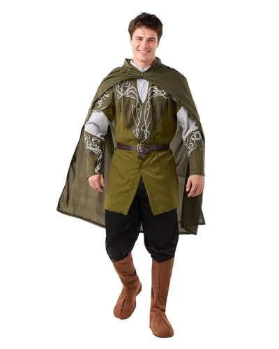 Funidelia Legolas Kostüm für Herren – Der Herr der Ringe - Offizielles Kostüm für Erwachsene in Größe M. Inklusive Umhang, Shirt, Gürtel, Hose und Stiefelüberzügen. Ideal für Karneval, Halloween und Kostümpartys. Hochwertige Materialien für ein einzigartiges Erlebnis!