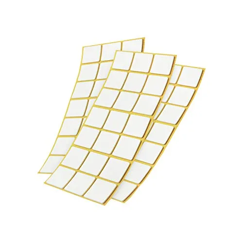 Adsamm® / 63 x Selbstklebende Antirutsch Pads aus EPDM Zellkautschuk / 30x30 mm/Weiß/Quadratisch / 2.5 mm Starke Anti-Rutsch-Gleiter
