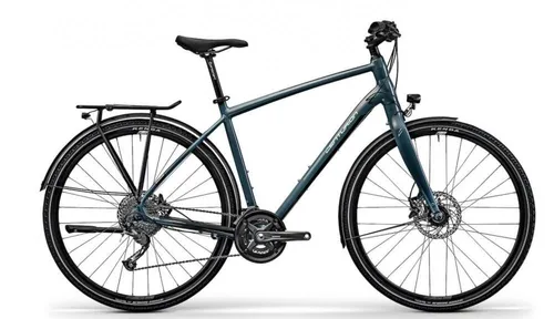 Centurion Accordo 400 EQ HP1 - Komfortables Trekkingrad in Blau/Schwarz M/L (53) - Das Centurion Accordo 400 EQ HP1 in Blau/Schwarz bietet eine komfortable Sitzposition und ist ideal für Alltag und entspannte Touren. Mit vollwertiger Ausstattung, inklusive Schutzblechen und Gepäckträger, ist es perfekt für den täglichen Einsatz.