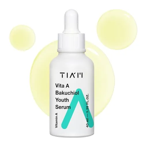TIA'M Vita A Bakuchiol Youth Serum 40 ml – Anti-Aging Gesichtsserum mit Retinal & Bakuchiol, glättet Falten, stärkt Hautstruktur, vegane Hautpflege für reife & empfindliche Haut