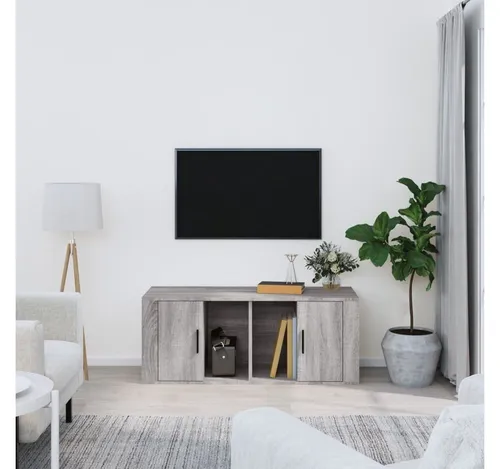 furnicato TV-Schrank Grau Sonoma 100x35x40 cm Holzwerkstoff (1-St)