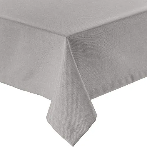 Erwin Müller Tischwäsche, Tischdecke Uni, Madrid Stein Größe 130x200 cm - angenehme, weich fließende Qualität, mit hochwirksamer Fleckschutzausrüstung, bügelleicht