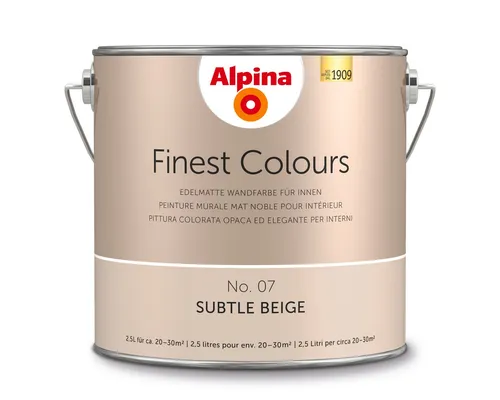 Alpina Finest Colours No. 07 Zauber der Wüste – edelmatte Innenfarbe - Farben für edle Raumstimmungen mit beeindruckender Farbtiefe. Ideal für 20-30 m², tropfgehemmt und geruchsarm für einfache Verarbeitung.