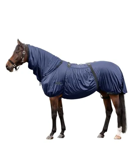 Waldhausen Ekzemerdecke Basic, Nachtblau, 165 cm - Reit- & Pferdebedarf mit speziellem atmungsaktiven Funktionsmaterial, idealer Schutz für Pferde mit Sommerekzem und ausgestattet mit integriertem Halsteil.