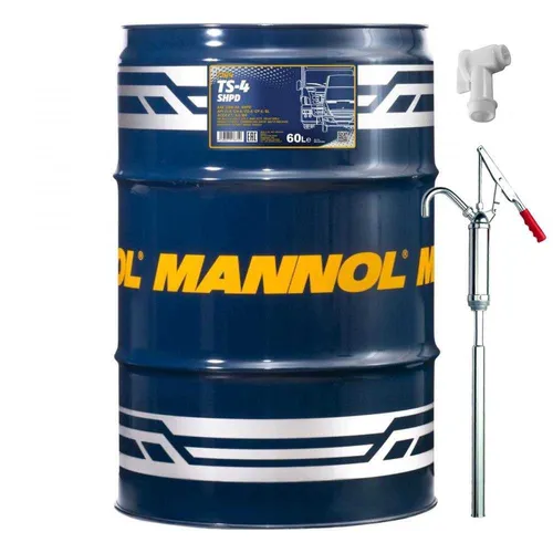 60L Orignal MANNOL Motoröl TS-4 SHPD 15W-40 API Engine Oil Öl LKW Busse Hahn