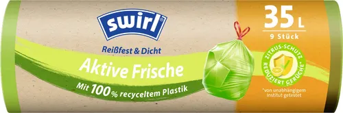 Swirl Aktive Frische Müllbeutel 35 L Reißfest & Dicht von Swirl