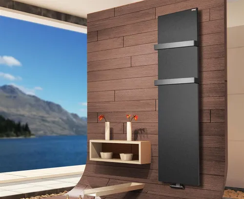 Szagato Badheizkörper Design Mirror Steel 3 - Heizkörper in exklusivem Design, 180 x 47 cm, 1118 Watt. Hochwertige Qualität aus pulverbeschichtetem Stahl, Made in Germany mit 5 Jahren Garantie und extrem schneller Erwärmung.