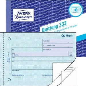 Avery Zweckform 333 Quittungsblock A6 quer