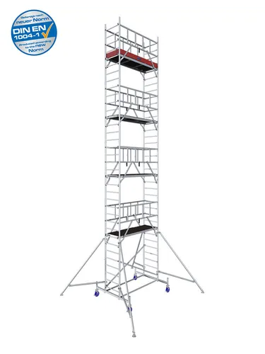 KRAUSE ProTec AH 10,30 m - Alu-Fahrgerüst - Leiter & Treppe, nach neuer Norm DIN EN 1004-1 zertifiziert für höchste Sicherheit und Stabilität bei der Arbeit in der Höhe.