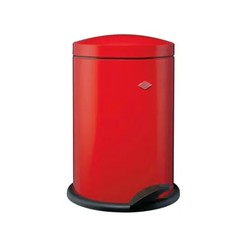 WESCO Abfallbehälter, rot, Metall-Kunststoff, 42,5 cm hoch in rot von Wesco