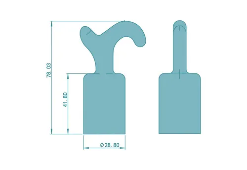 FEPS Bodentreppe Stockhaken aus Kunststoff