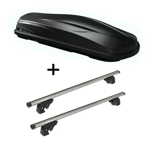 Dachbox CUBE470 + Dachträger VDPLION2 für Jeep Grand Cherokee WK/WH - Gepäckträger mit großzügigem Stauraum, ideal für Reisen und Outdoor-Abenteuer, speziell für Jeep Grand Cherokee 5-Türer konzipiert.