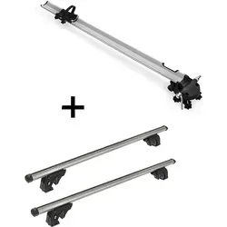 Fahrradträger Bike Pro + Dachträger VDP LION1 für Ford Escort Station Wagon (90-00) - Gepäckträger-Set für Ford Escort Station Wagon, bestehend aus leichtem Aluminium-Fahrradträger und robusten Dachträgern. Maximaler Komfort und vielseitige Einsatzmöglichkeiten für alle Fahrradtypen.