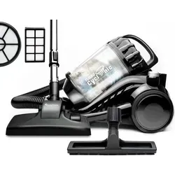 TurboTronic Multi Zyklon Staubsauger CV05 - leistungsstarker Bodenstaubsauger 22kPa Saugkraft 900W ohne Beutel kleiner Trockensauger für Parkett T...
