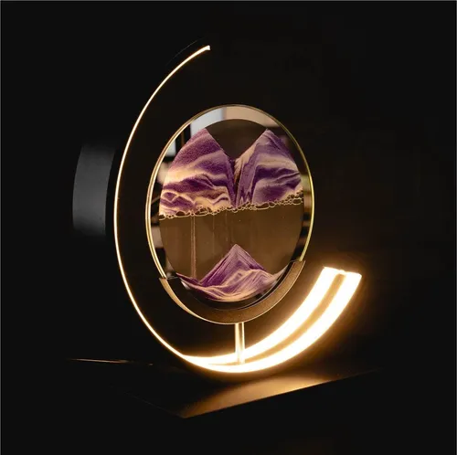 Luxus Europe Treibsand Tischlampe in lila von Luxus