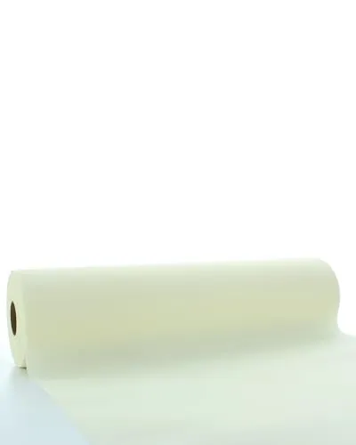 Sovie Horeca Linclass Airlaid Tischläufer Champagner - 40cm x 24m - Einfarbiger Einmal-Tischläufer - Perforierung alle 120cm - Ideal für Dekorationen