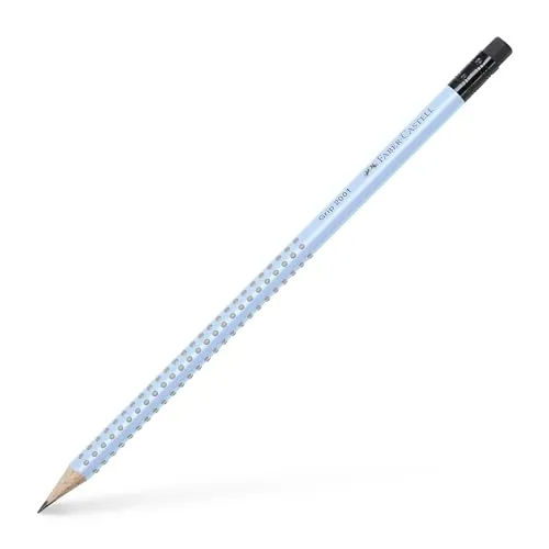 Faber-Castell 217274 - Bleistift Grip Graphit mit Gummi - B - Sky Blue