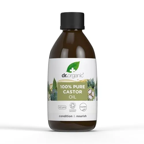 Dr Organic Rizinusöl, 100% rein & natürlich, nährend & konditionierend, Multi-Aktion, Gesicht, Körper & Haar, Trägeröl, Aromatherapie, vegan, tierversuchsfrei, paraben- & SLS-frei, 250ml