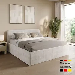 Home Collective Polsterbett 180x200 cm – Doppelbett mit verstellbarem Lattenrost & Stauraum in Kordstoff Hellbeige - Modernes Polsterbett mit verstellbarem Kopfteil und praktischem Stauraum. Der hochwertige Kordstoffbezug sorgt für ein angenehmes Schlafgefühl. Ideal für stilbewusste Schlafzimmer.
