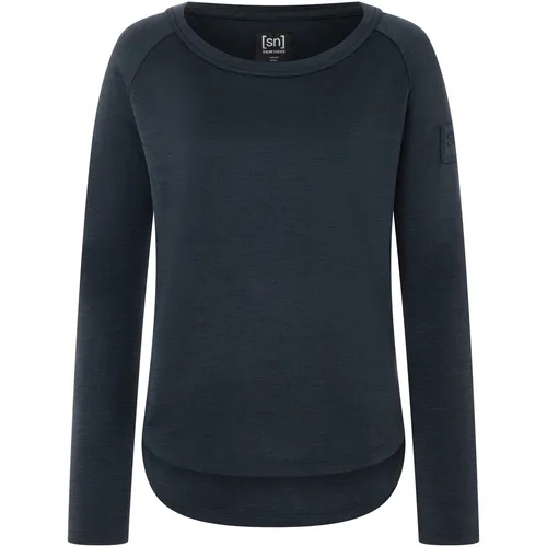 Super.Natural Damen Everyday Bio Crew Pullover XL in Blau - Bequemer Damenpullover aus umweltfreundlichen Primaloft BIO Fasern und weicher Merinowolle, ideal für den täglichen Freizeitgebrauch.