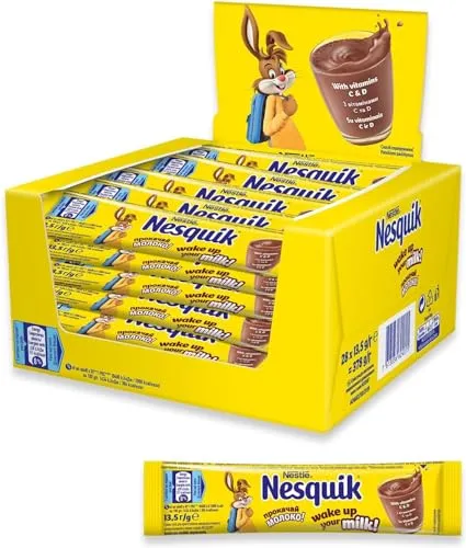 SCHOKOLADE KAKAO DRINK NESQUIK VON NESTLE EU MADE LANGE HALTBAR (60 Beutel x 13.5g) 60 x