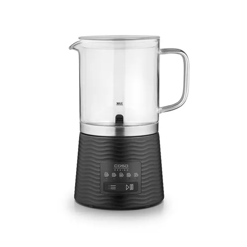 Caso CappuLatte Milchaufschäumer schwarz - Milchaufschäumer für cremigen Milchschaum, leistungsstark mit 600 W und praktischer Abschaltautomatik für sicheres Aufschäumen.