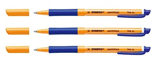 Tintenroller STABILO® pointVisco®, 0,5 mm, blau 3 Stück