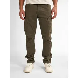 Petrol Industries Herren Cargohose Slim Fit - Lange Hose Mit Funktionale Taschen - Herrenbekleidung - Grün - W33L32