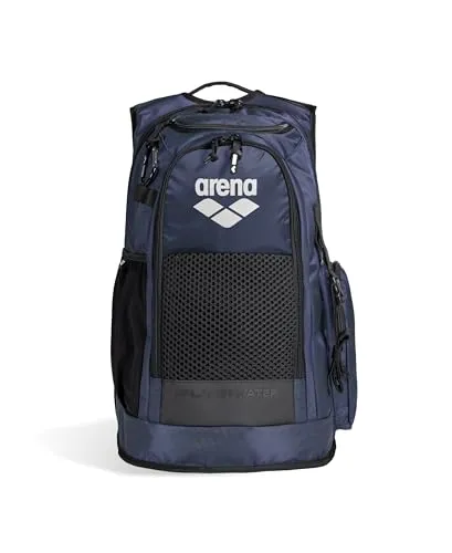 ARENA Uni Rucksack All Set Backpack 45L - Dunkelblau - Robuster 45L Rucksack für Schwimmer, wasserabweisend mit cleverem Layout und Laptopfach. Ideal für Training und Wettkampf, schützt Ihre Ausrüstung vor Feuchtigkeit.