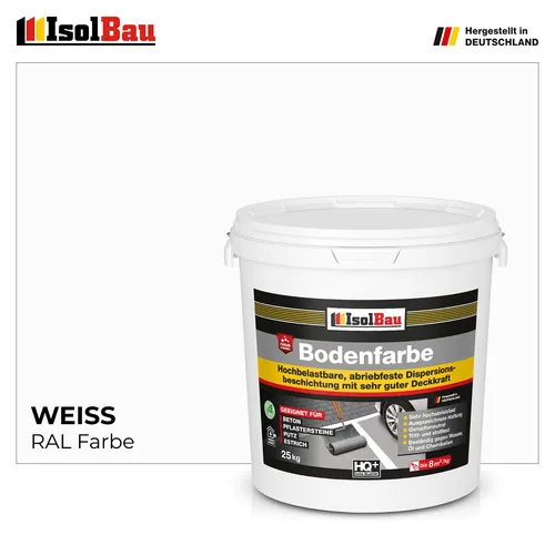 Bodenfarbe Betonfarbe Weiss 25 kg Bodenbeschichtung Fußbodenfarbe Garage