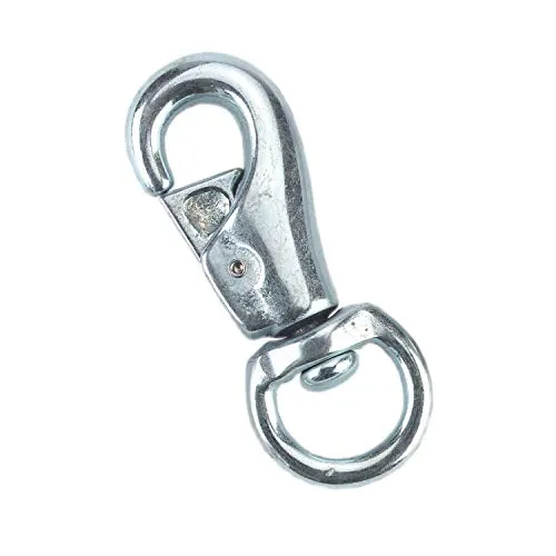 Kerbl Karabinerhaken M. Wirbel, Rund Verzinkt