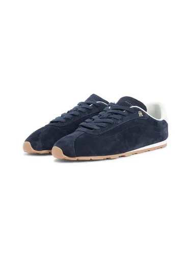 Tommy Hilfiger Bella Leder Sneakers für Damen – Navy (36) - Elegante Sneakers aus hochwertigem Veloursleder mit Metallic-Details. Niedrig geschnitten, ideal für lässige Outfits und bequem im Alltag. Perfekt für stilbewusste Frauen.