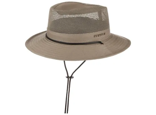 Stetson Takani Safarihut - UV-Schutz 30 für Damen und Herren - Sonnenhut aus 100% Baumwolle mit knautschbarem Netzeinsatz, ideal für den Sommer. Bietet optimalen UV-Schutz und hohen Tragekomfort. Erhältlich in mehreren Größen.