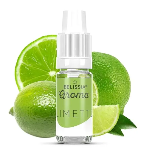 Belissia Lebensmittelaroma - Limette - Hochdosiertes Lebensmittel Aroma 10ml. Zur Verwendung in Lebensmitteln & Getränken für Vernebler, Nebelmaschinen, Diffuser uvm.