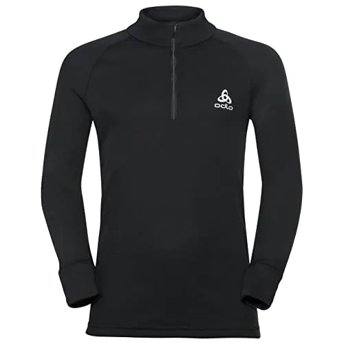 Odlo Kinder Funktionsunterwäsche Langarm Shirt ACTIVE WARM ECO, black, 152 - Funktionsunterwäsche für Kinder mit ausgezeichnetem Feuchtigkeitsmanagement und wärmendem Material. Ideal für aktive Kids bei jedem Wetter, drinnen oder draußen.