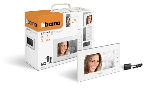 Bticino 335253 WIFI Video-Türsprechanlage - Haus-Alarmanlagen mit 7-Zoll-Display und App-Steuerung für einfache Bedienung; ermöglicht das Öffnen von Eingängen per Smartphone und verbessert Ihre Sicherheit.