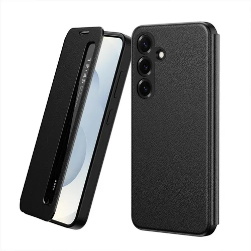 Handy Hülle Smart View für Samsung Galaxy S26 Plus Kunstleder Flip Case Schwarz