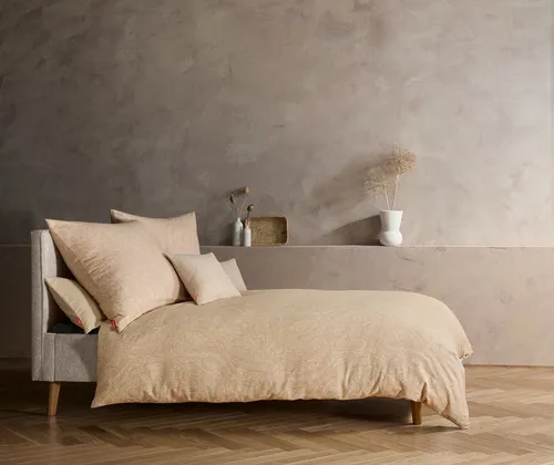 fleuresse Bettwäsche Fleuresse Lech Edelflanell Bettwäsche 155x220 Paisley beige sand 60386, Flanell, 2 teilig, für den Winter