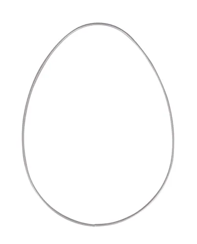 Rayher Metallring Ei, 25cm, silber, 18,5x25cm, 25230606
