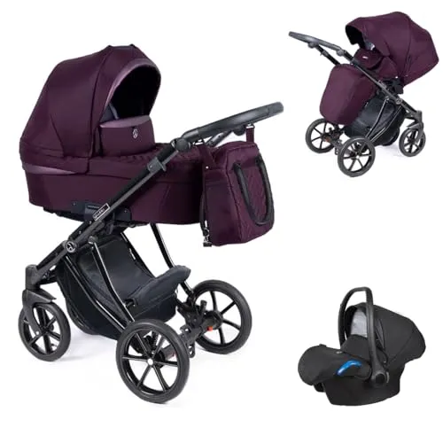 Kinderwagen-Set 4 in 1 Dante inkl. Sportsitz und Autositz in grau von Coletto