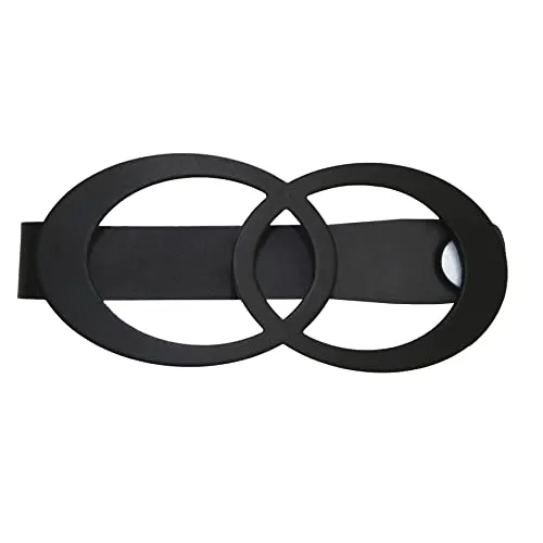 GARDINIA Raffspange Infinity mit Magnetverschluss, Vorhang-Raffhalter für Vorhänge oder Stoffe, 13,5 x 5,5 cm, Metall, Schwarz