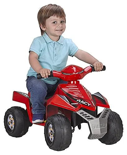FEBER - Quad Racy 6V, Elektroauto für Kinder von 18 Monaten bis 3 Jahren, mit Gaspedal, große, robuste Räder für Stabilität, bis zu 40 min Akku, inkl. Ladegerät, FAMOSA (800011252)