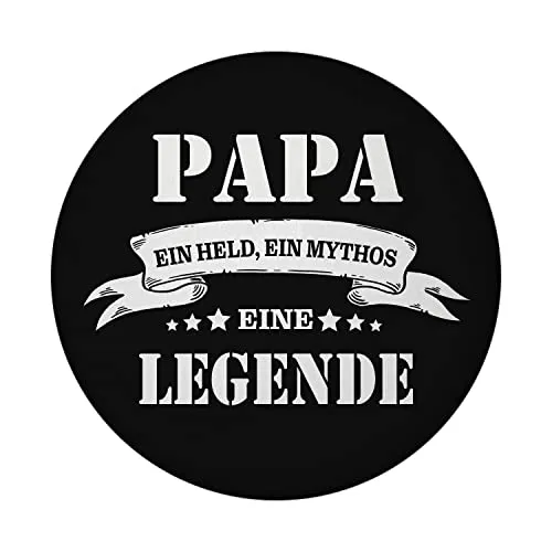Papa EIN Held EIN Mythos eine Legende Magnet rund mit Flaschenöffner für Väter die in den Augen ihrer Familie die Besten sind zum Vatertag oder Geburtstag Dankeschön für Gute