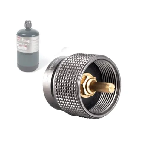 Campingmoon Campingkocher Adapter Gasflaschenadapter Camping Rucksackkocher Gas-Nachfüll-Adapter für 1 LB Propangastank