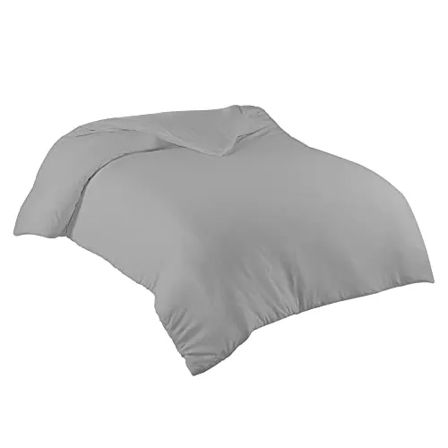 Livessa Bettwäsche Bettbezug 135x200 cm Einfarbig Grau - Bettwäsche aus 100% Baumwolle in Premium-Qualität für optimalen Schlafkomfort. Pflegeleicht, waschbar bis 60°C und in 13 Farben erhältlich - perfekt für Ihr Schlafzimmer!