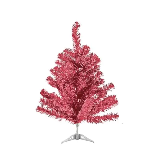 Mojawo Künstlicher Tannenbaum Weihnachtsbaum 60/150/180 cm Christbaum inkl Ständer Pink, Größen:60 cm